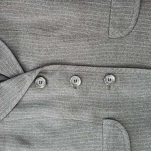 ANN TAYLOR Gray Pinstripe Blazer Jacket - Picture 5 of 6